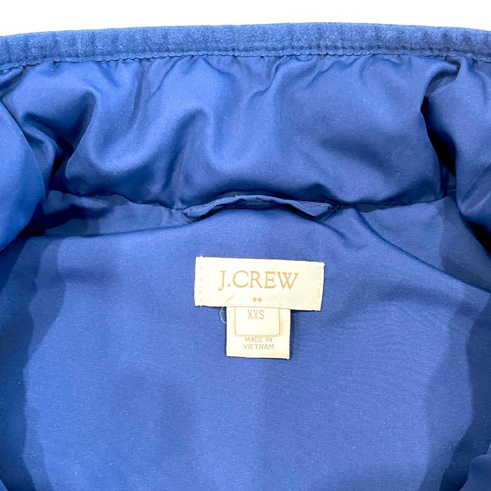 J.Crew Solid Blue Quilted Vest - image 3